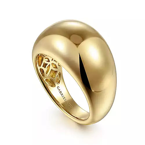 Gabriel & Co | 14K Yellow Gold High Polished Dome Ring