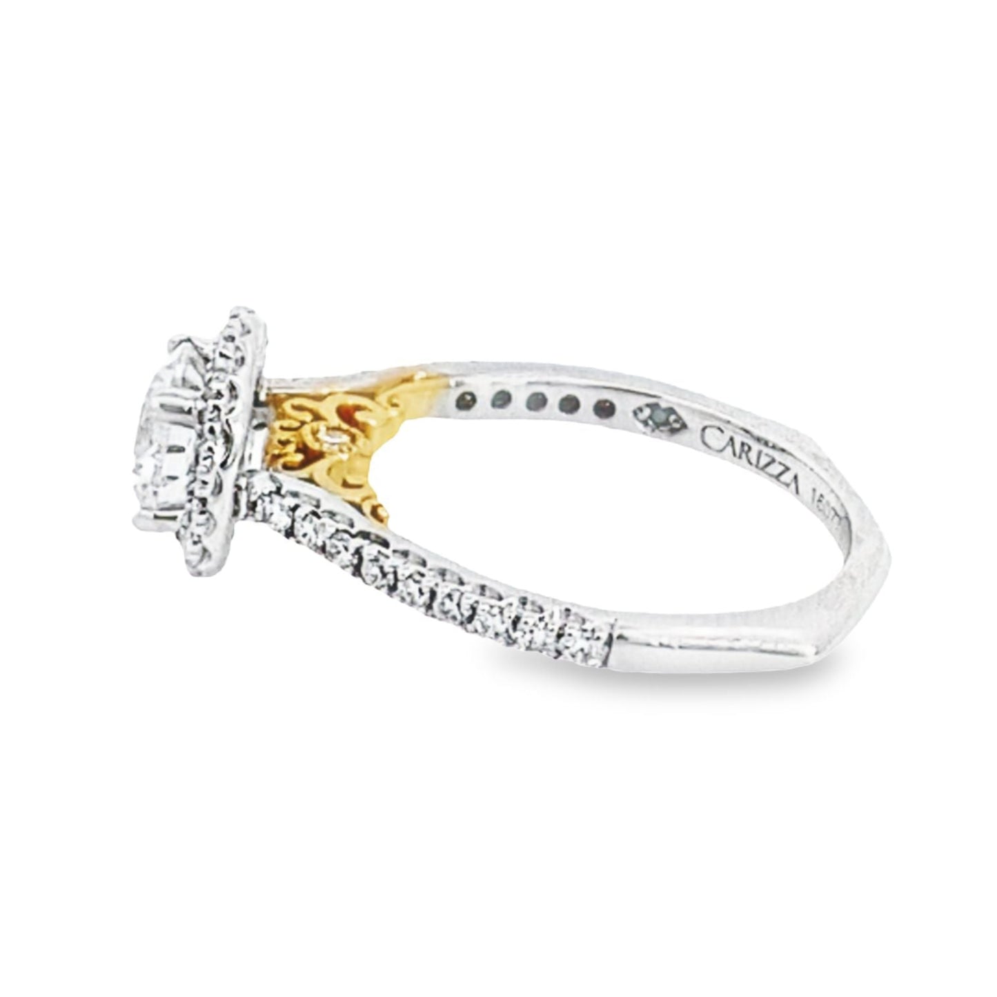 14K Yellow-White Gold DIamond Engagement Ring