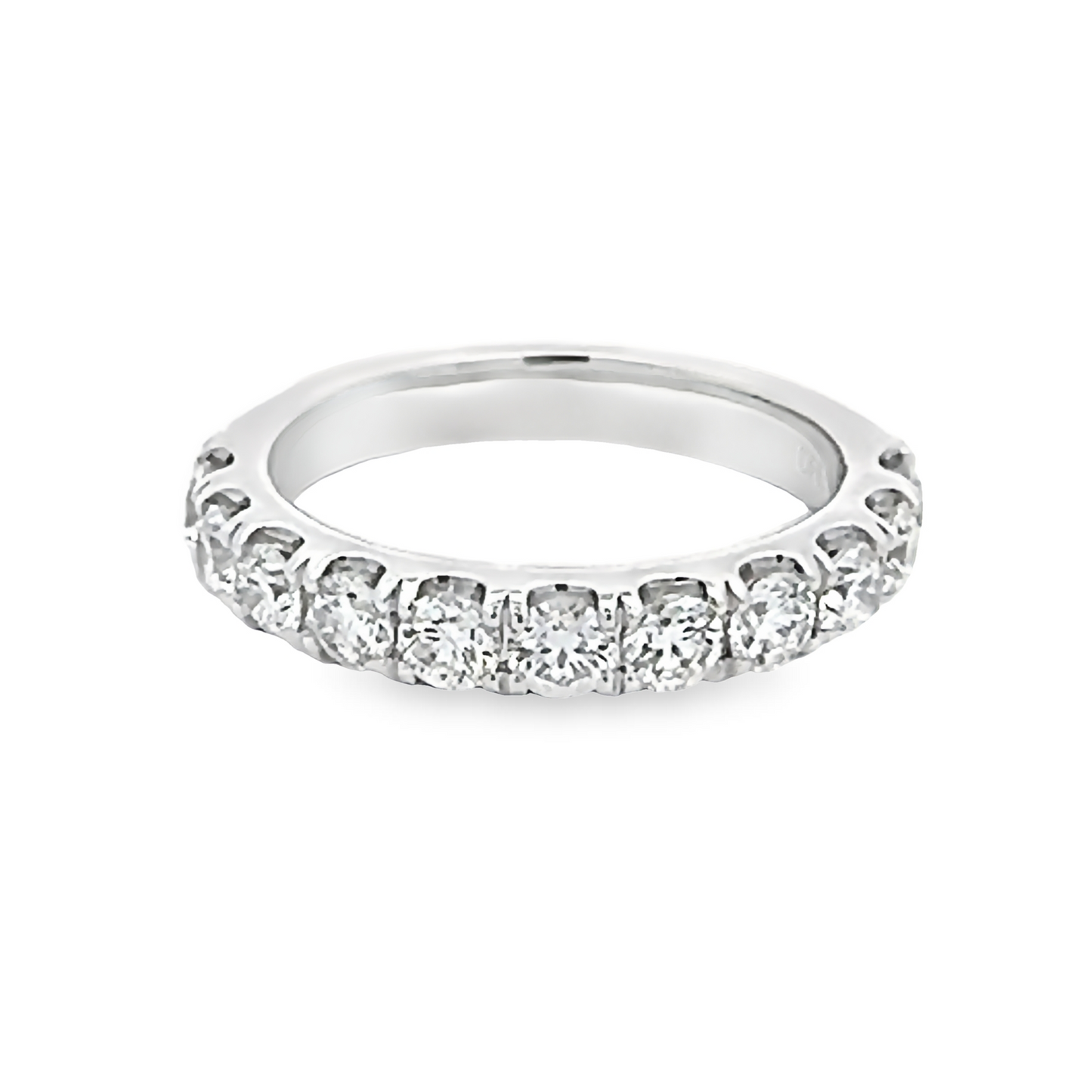14K White Gold Diamond Wedding Band