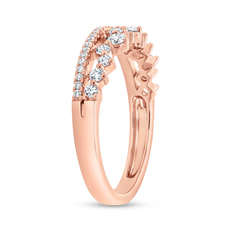 Uneek | Precious Collection Round 14K Rose Gold and Diamond Fashion Ring