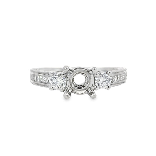 Kirkland Jewelry Estate | 18K White Gold Diamond Semi-Mounting