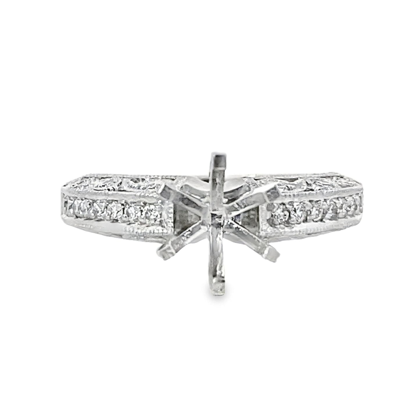 Kirkland Jewelry Estate | Platinum Diamond Semi-Mount Ring