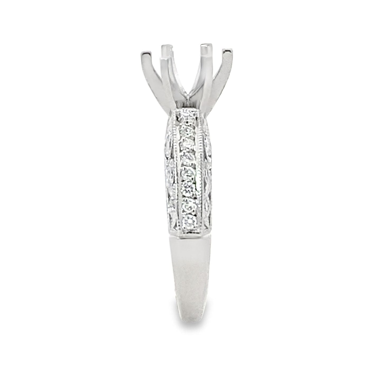 Kirkland Jewelry Estate | Platinum Diamond Semi-Mount Ring