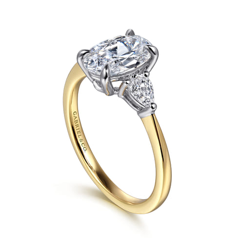14K Two-Tone Gold Diamond Engagement Ring