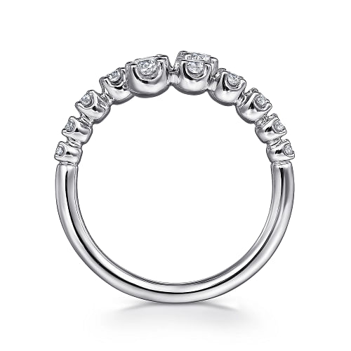 Gabriel & Co | 14K White Gold Diamond Bypass Ring