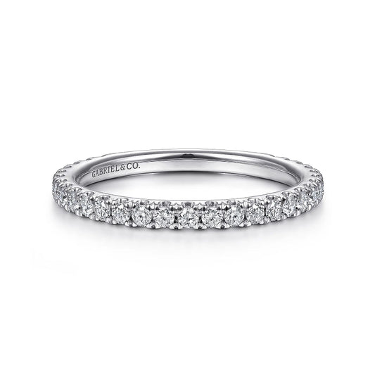 Gabriel & Co | 14K White Gold Stackable Diamond Ring