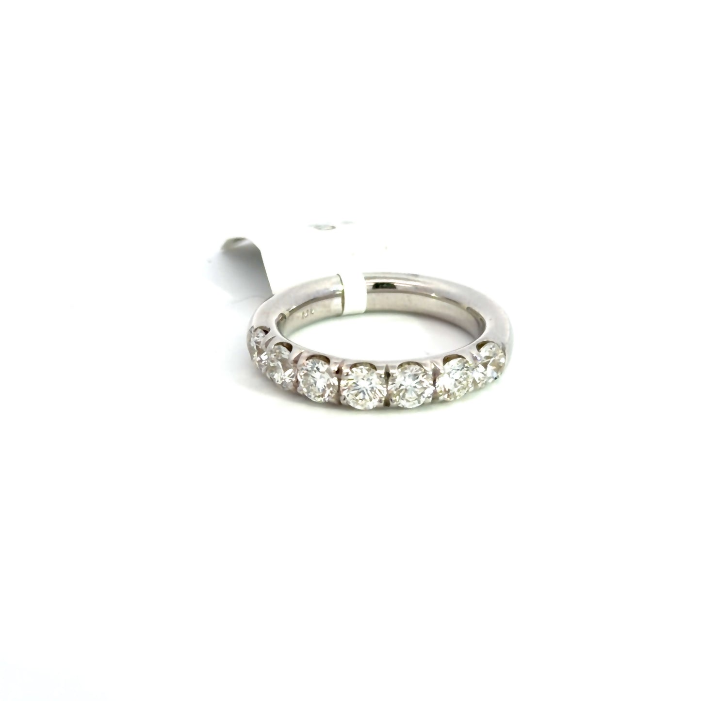 14K White Gold Seven-Stone Diamond Band - 1.44 Carats