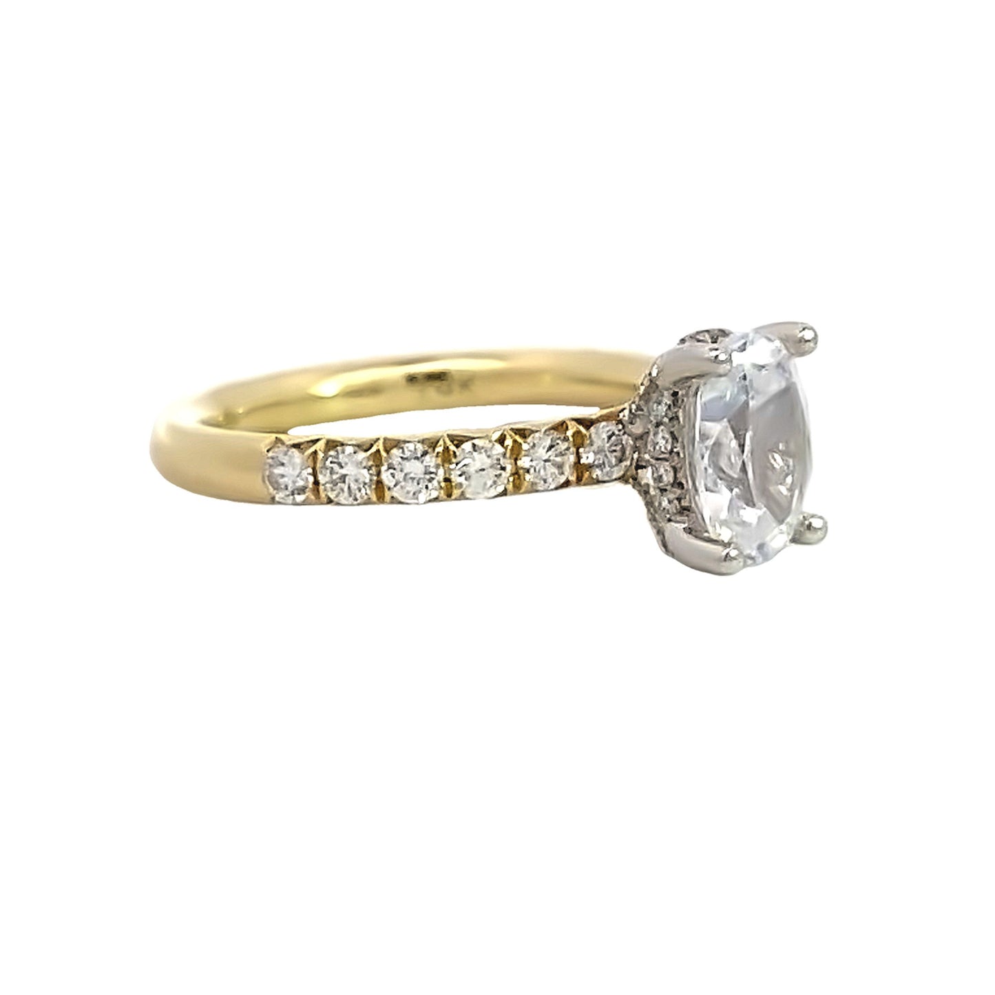 Sylvie | 14K Two-Tone Gold Oval Diamond Engagement Ring