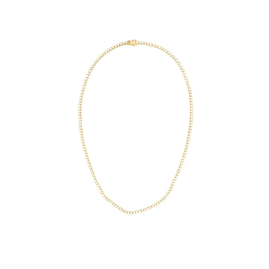 14K Yellow Gold Tennis Necklace - 4.85ct