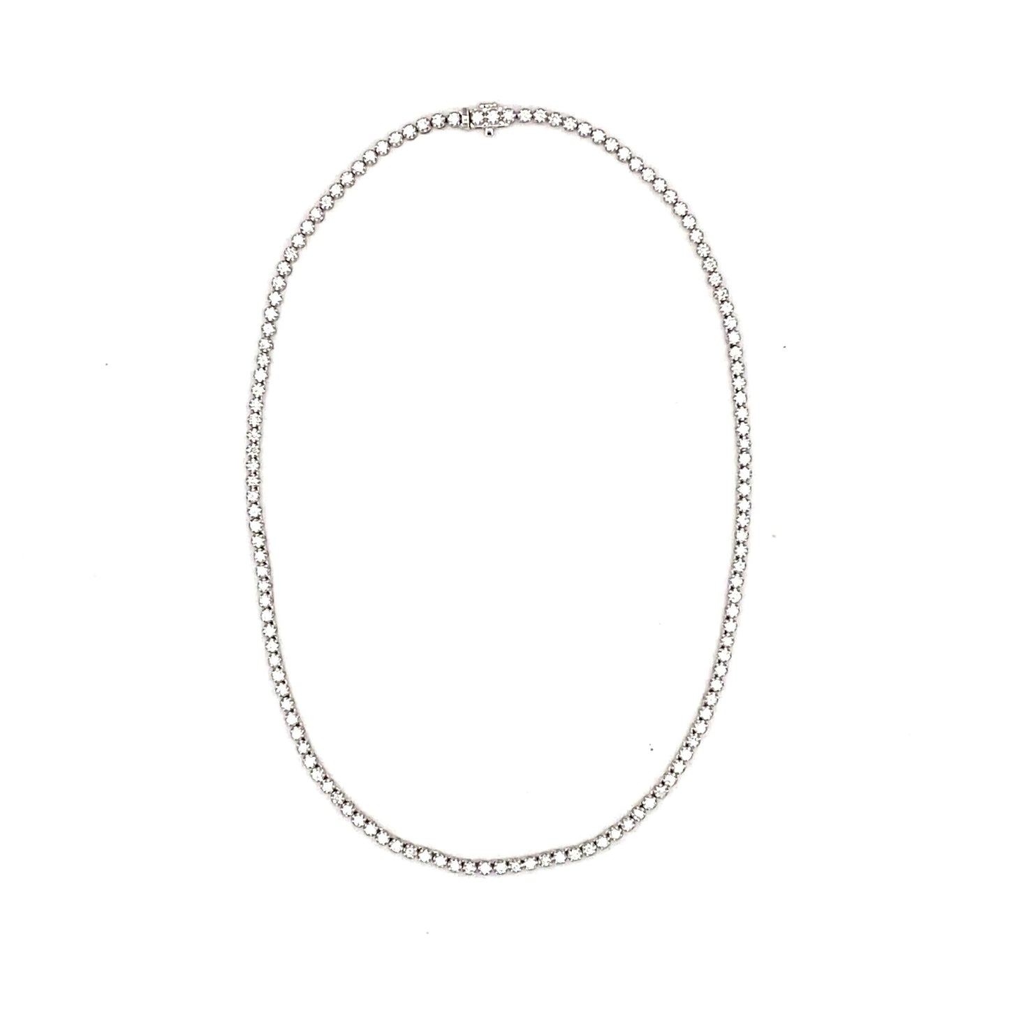 Stern International | 14K White Gold Tennis Necklace - 6.55ct
