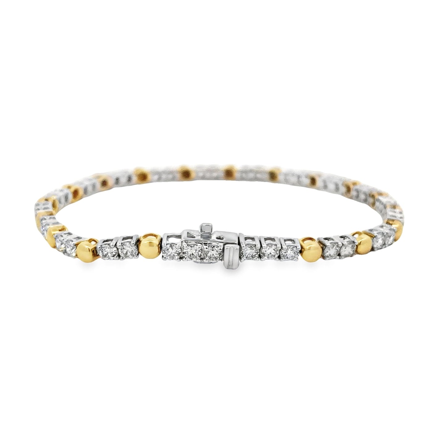 Stern International | 14K Two-Tone Diamond Tennis Bracelet - 3.35ct