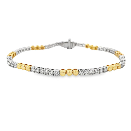 Stern International | 14K Two-Tone Diamond Tennis Bracelet - 2.30ct