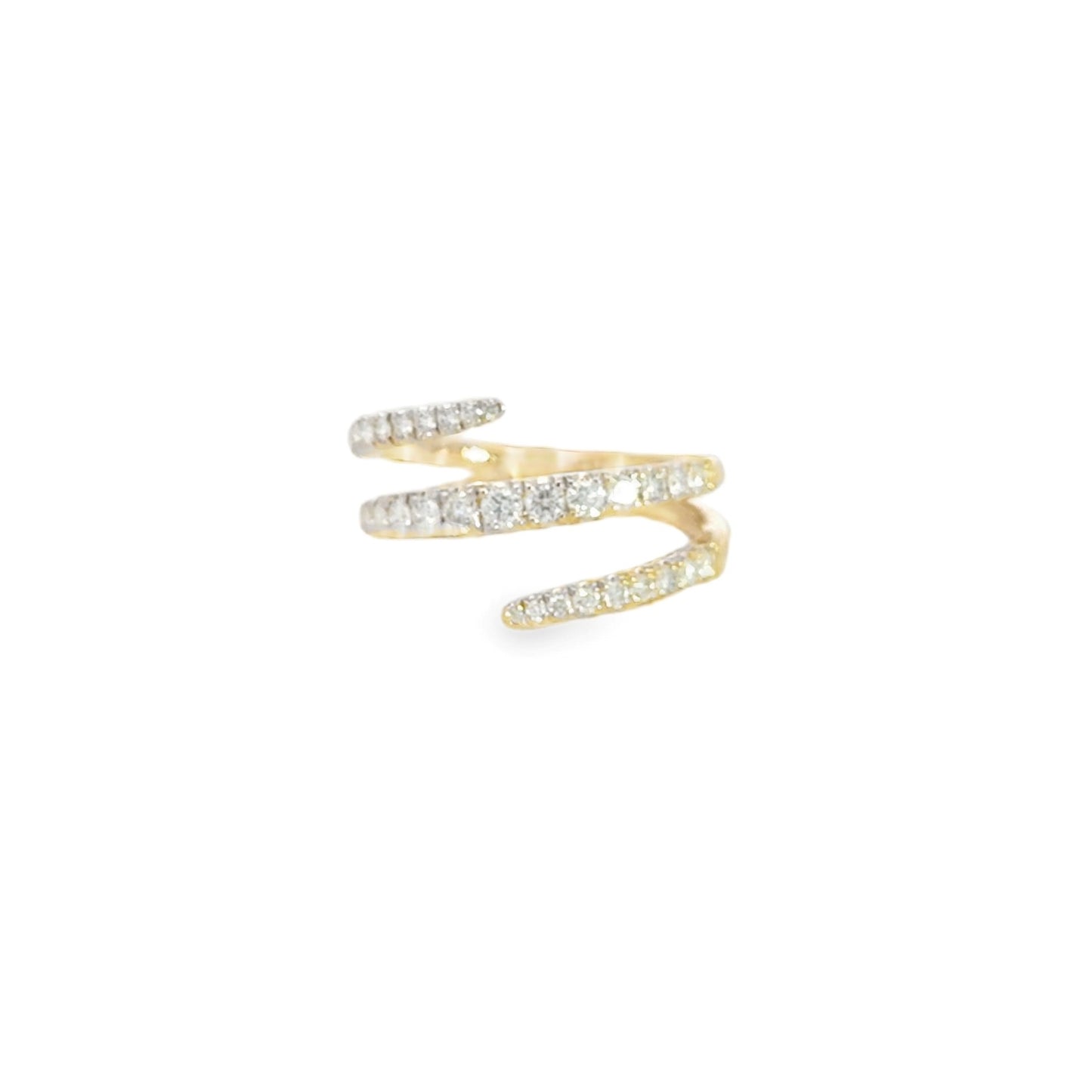 14K Diamond Twist Ring