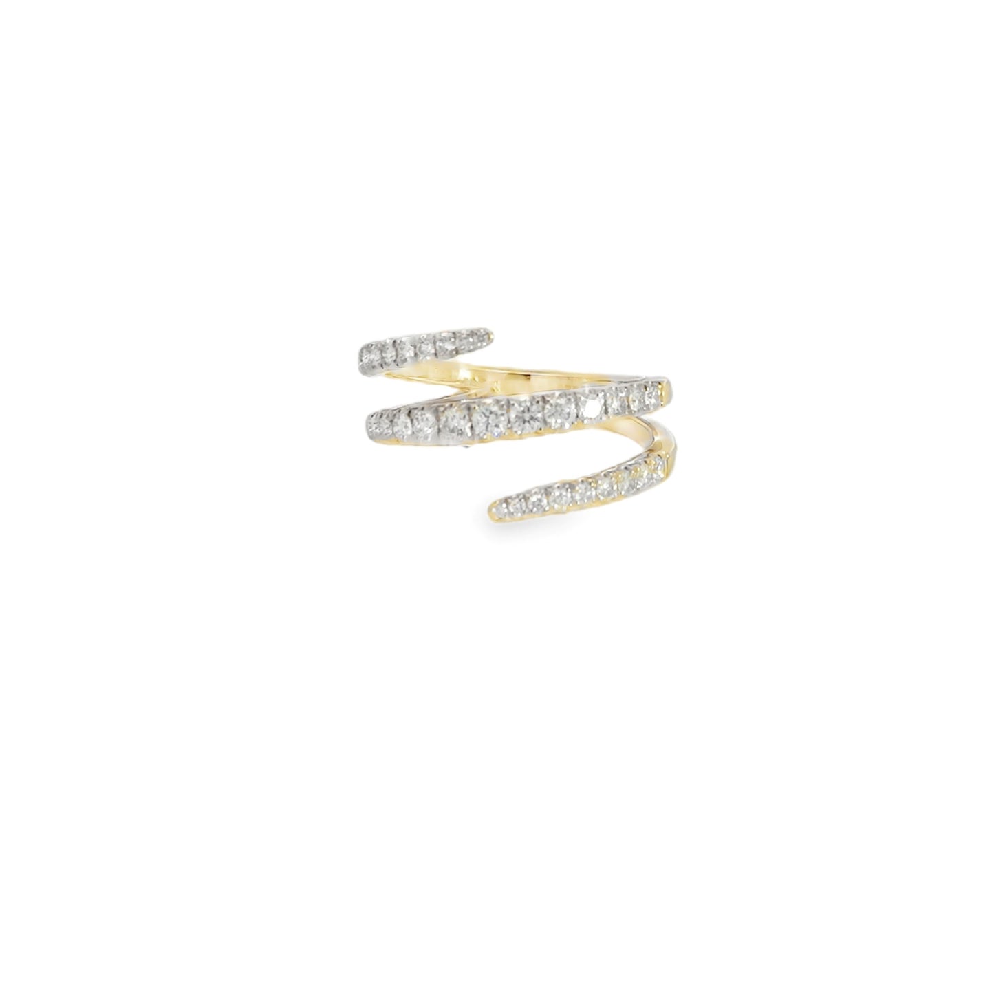 14K Diamond Twist Ring