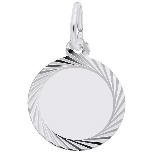 Extra Small Diamond Faceted Disc Charm