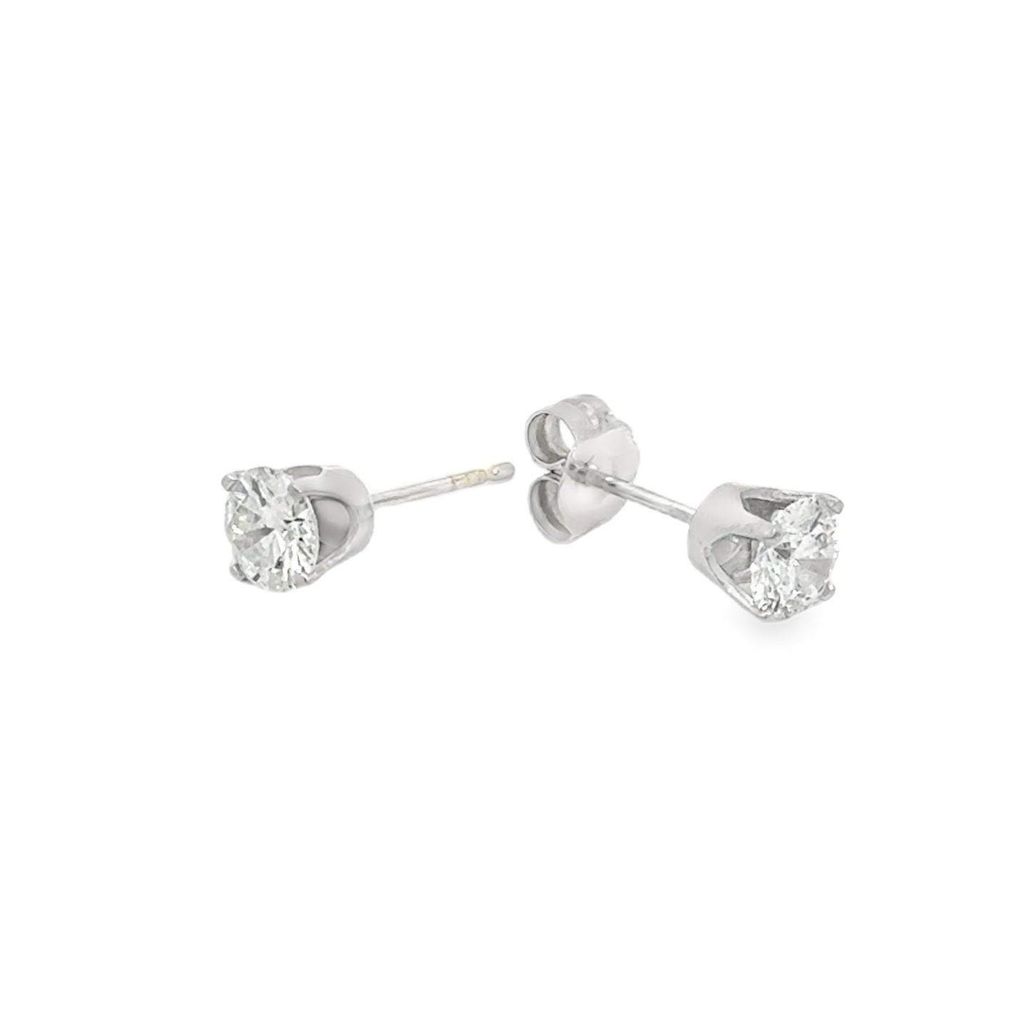 Kirkland Jewelry Estate | 14K White Gold Diamond Solitaire Earrings
