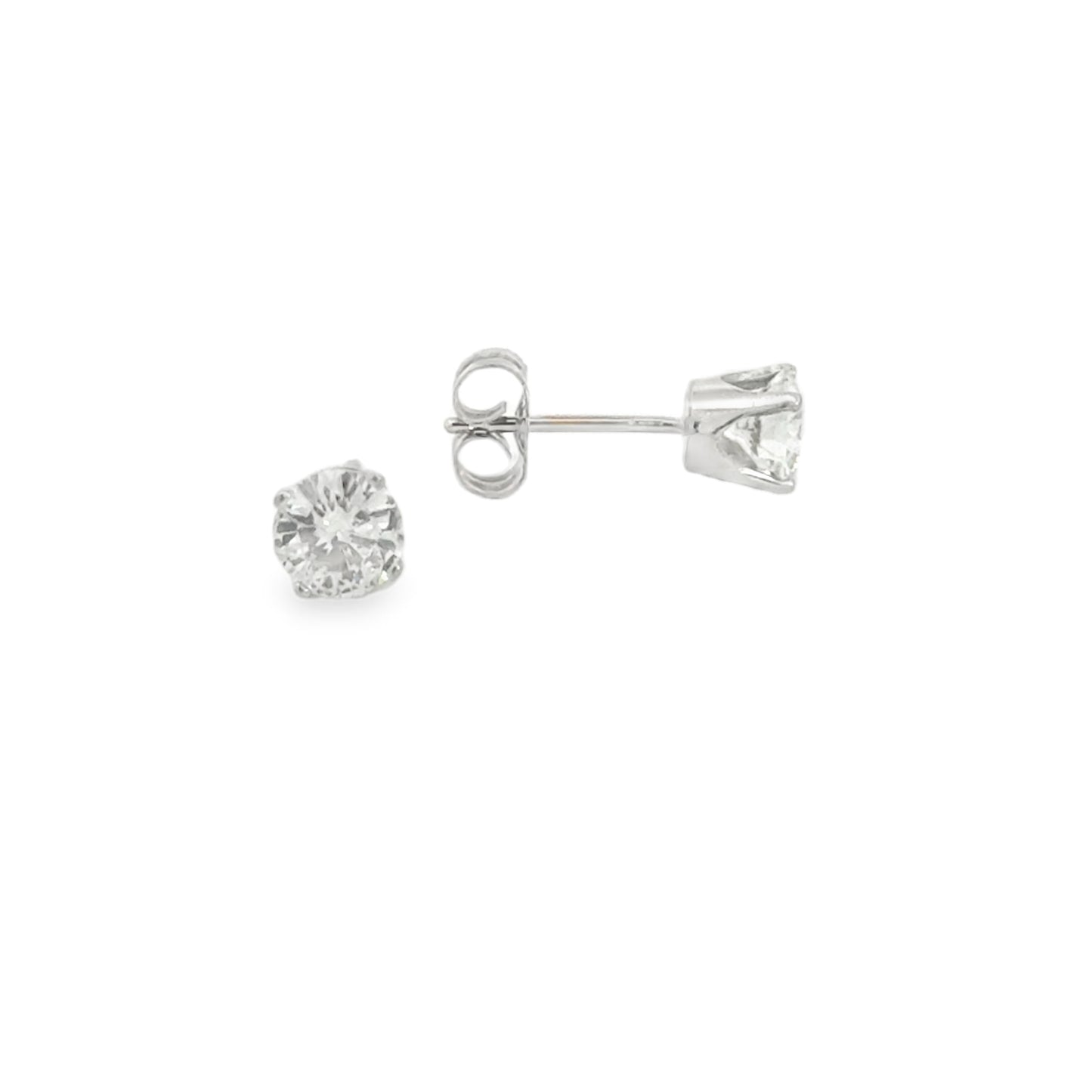 Kirkland Jewelry Estate | 14K White Gold Diamond Solitaire Earrings