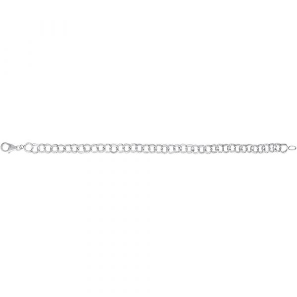 Double Link 7" Sterling Silver Bracelet