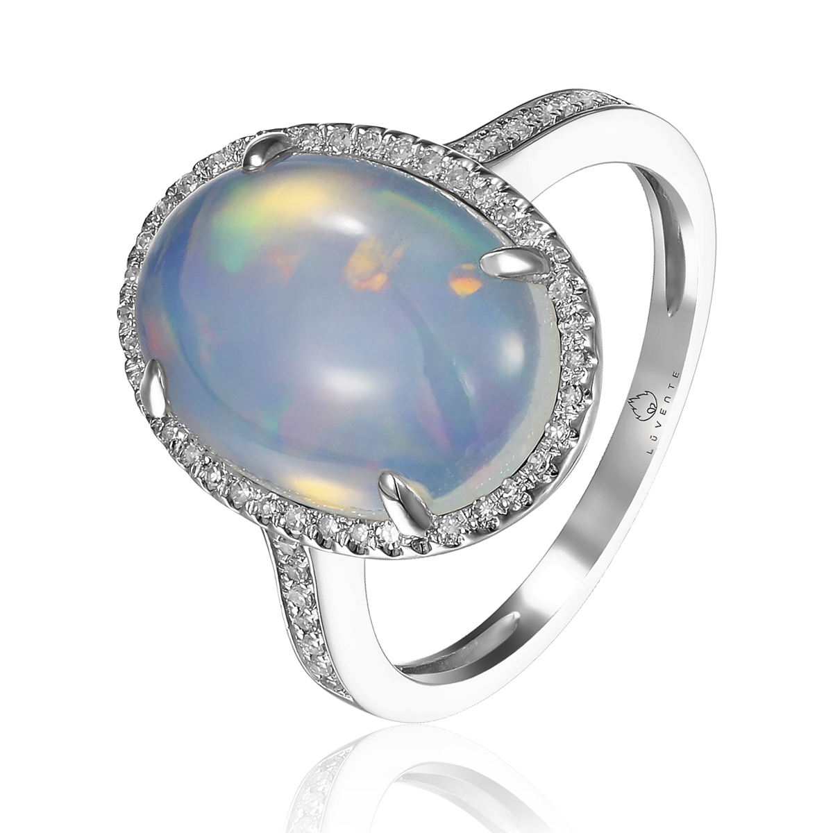 Opal Halo Ring