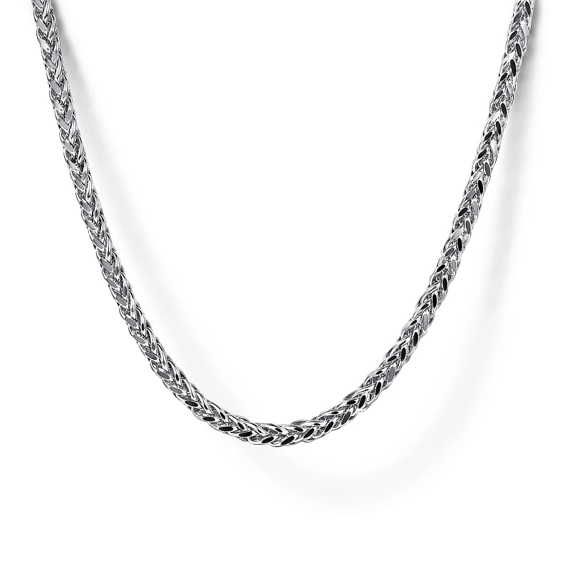 22" 925 Sterling Silver Men's Wheat Chain Necklace