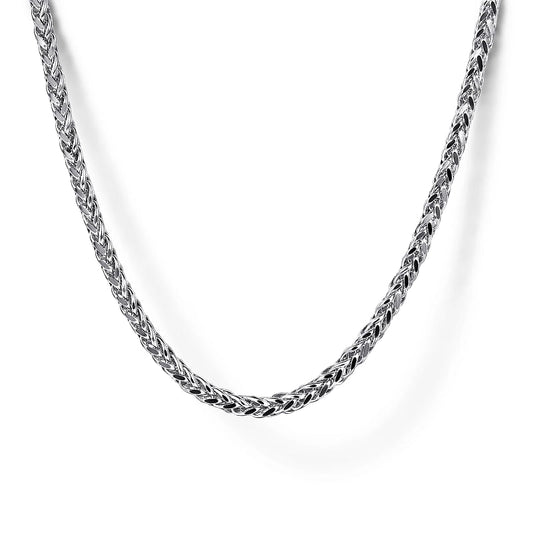 Gabriel & Co | 22" 925 Sterling Silver Men's Wheat Chain Necklace
