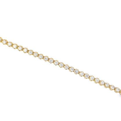Stern International | 14K Yellow Gold Diamond Tennis Bracelet - 4.05ct