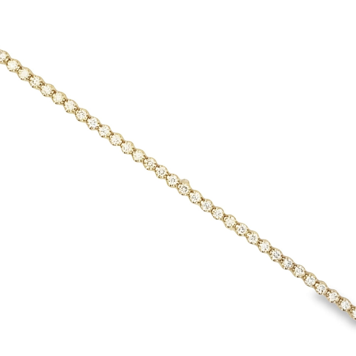 14K Yellow Gold Diamond Tennis Bracelet - 1.98ct