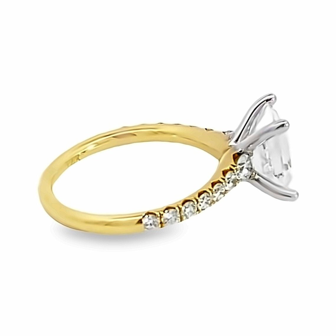 Sylvie | 14K Yellow Gold Emerald Cut Engagement Ring