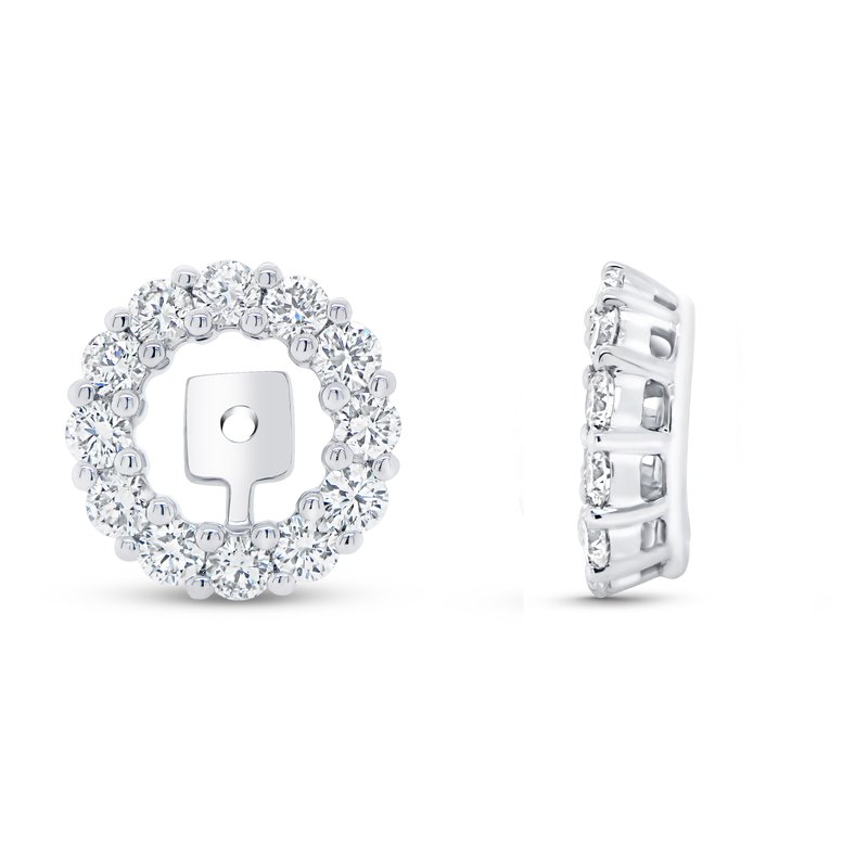 Uneek | 14K White Gold Diamond Earring Jackets