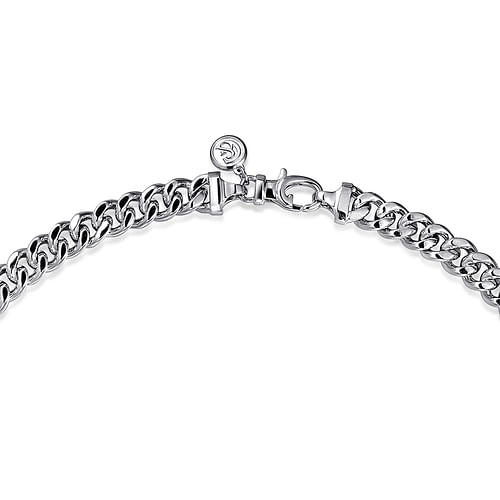 925 Sterling Silver Solid Mens Diamond Cut Cuban Link Chain Necklace