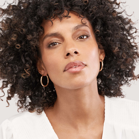 14K Yellow Gold 30mm Polished Hoops