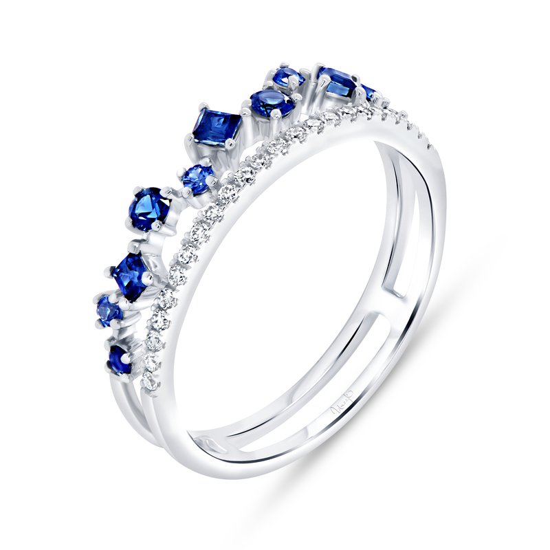 Uneek | Precious Collection Round Blue Sapphire Fashion Ring