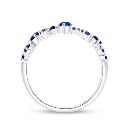 Uneek | Precious Collection Round Blue Sapphire Fashion Ring