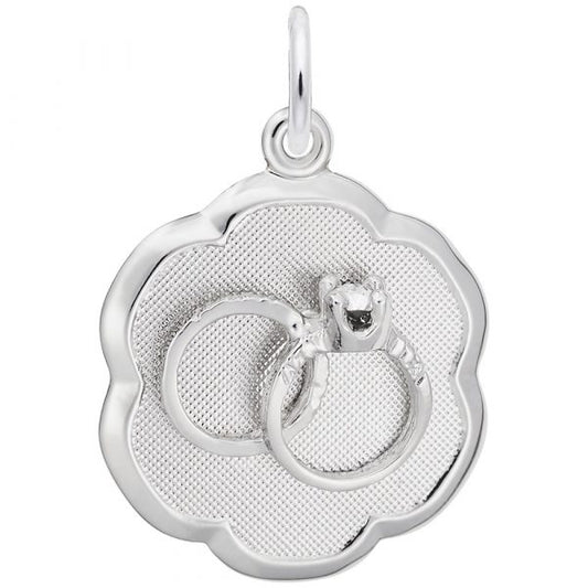 Rembrandt Charms | Wedding Rings Scalloped Disc Charm