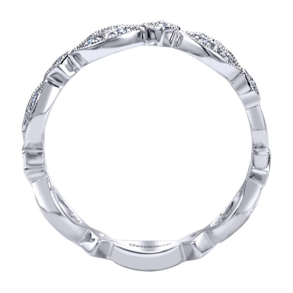 14 Karat White Gold Vintage Stackable Ladies' Ring