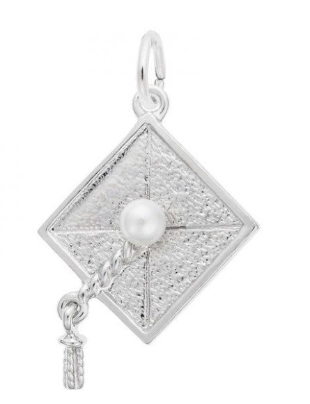 Rembrandt Charms | Graduation Cap with Pearl Charm