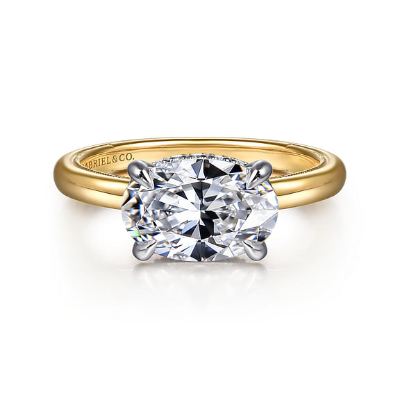 14K Yellow Gold Diamond Engagement Ring