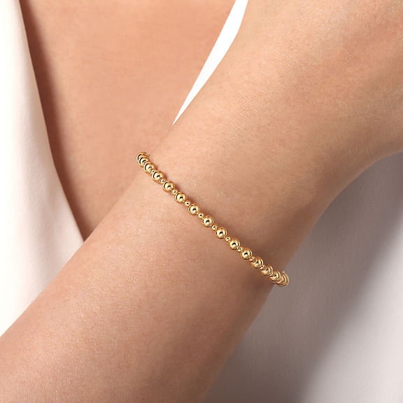 14K Yellow Gold Bujukan Open Bangle