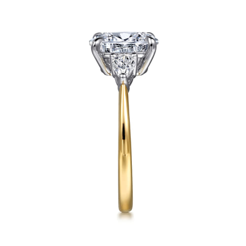14K Two-Tone Gold Diamond Engagement Ring