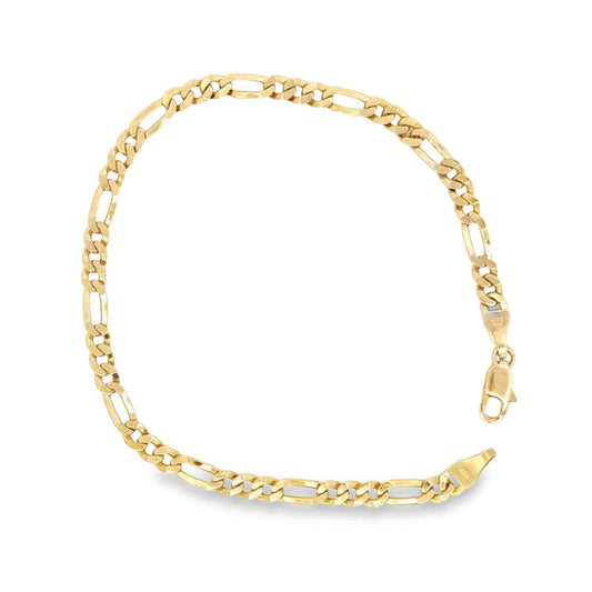 Kirkland Jewelry Estate | 14K Yellow Gold 8" Figaro Link Bracelet