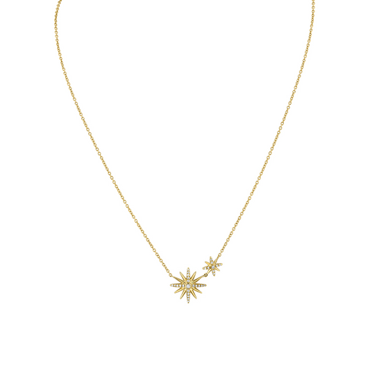 Solaz Sun Bursts Diamond Necklace