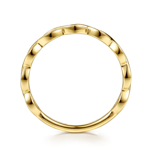 14K Yellow Gold Marquise Shape Stackable Ring