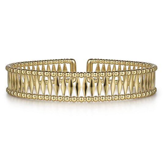 Gabriel & Co | 14K Yellow Gold Bujukan Cuff Bracelet