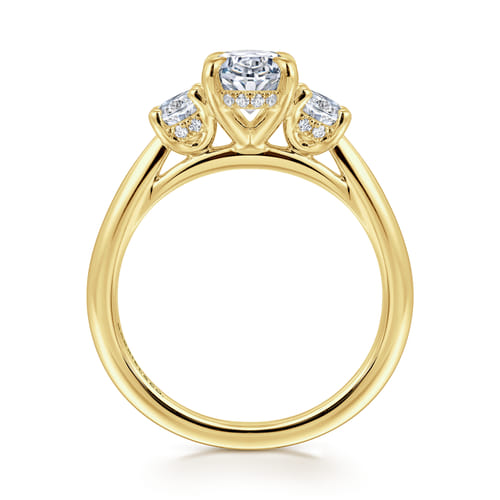 14K Yellow Gold Lab Grown Diamond Engagement Ring – Classic Collection (.65 CTW Side Stones)
