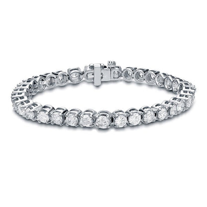 SND Gems | 14K White Gold Diamond Tennis Bracelet - 15.41ct