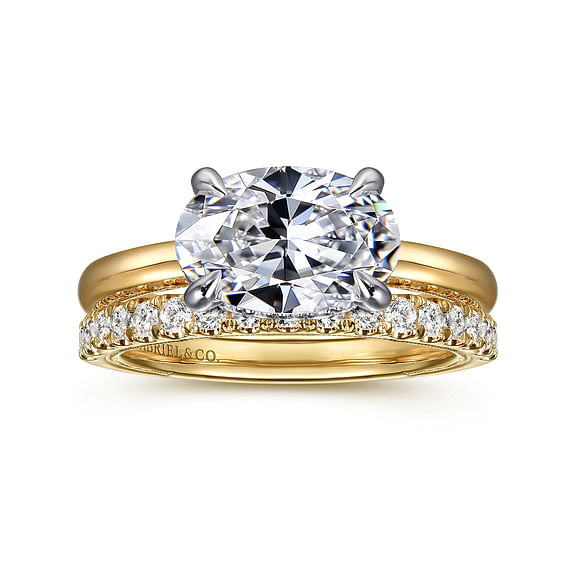 14K Yellow Gold Diamond Engagement Ring