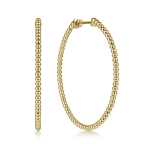 14K Yellow Gold Bujukan Classic Hoop Earrings - 60mm