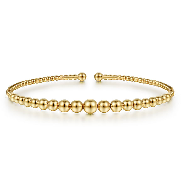 14K Yellow Gold Bujukan Open Bangle