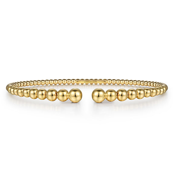14K Yellow Gold Bujukan Top Open Bangle