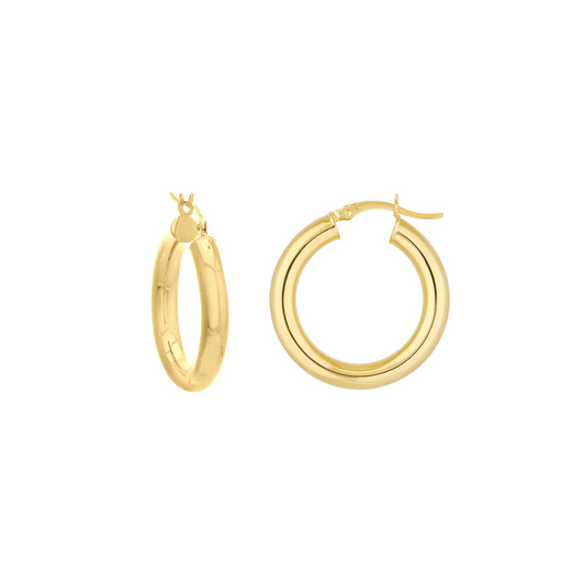 Midas | 14K Yellow Gold 25mm Polished Hoops